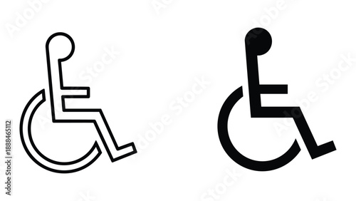 Disabled person symbol in different style