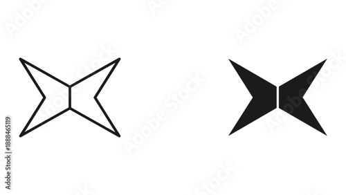 Simple geometric shapes with bowtie design