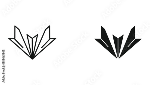 Geometric bird logo design concept