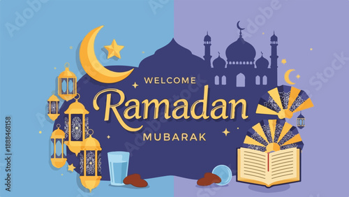 Ramadan Mubarak celebration background (1)