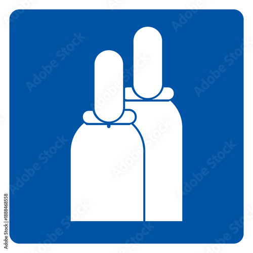 Compressed Gas Symbol Sign ,Vector Illustration, Isolate On White Background Label .EPS10