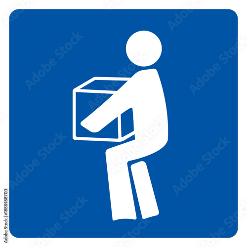 Lifting Hazard Symbol Sign,Vector Illustration, Isolated On White Background Label. EPS10