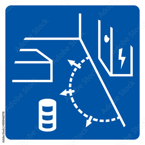 Electrical Panel Keep Clear Symbol Sign,Vector Illustration, Isolated On White Background Label. EPS10