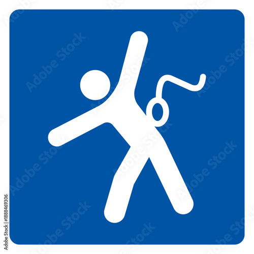 Use Safety Harness Required Symbol Sign, Vector Illustration, Isolated On White Background Label. EPS10