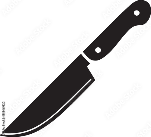 Chef knife kitchen cutlery symbol isolated on transparent background icon design element