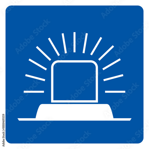 Beacon Must Be Used On This Site Symbol Sign,Vector Illustration, Isolated On White Background Label. EPS10