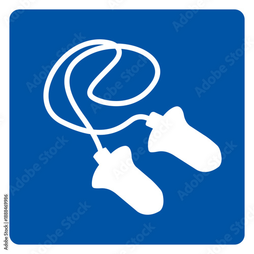 Wear Earplugs Symbol Sign,Vector Illustration, Isolated On White Background Label. EPS10