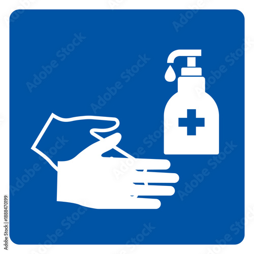 Sanitise Hands Symbol Sign, Vector Illustration, Isolate On White Background Label. EPS10