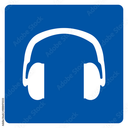 Hearing Protection Symbol Sign, Vector Illustration, Isolate On White Background Label. EPS10