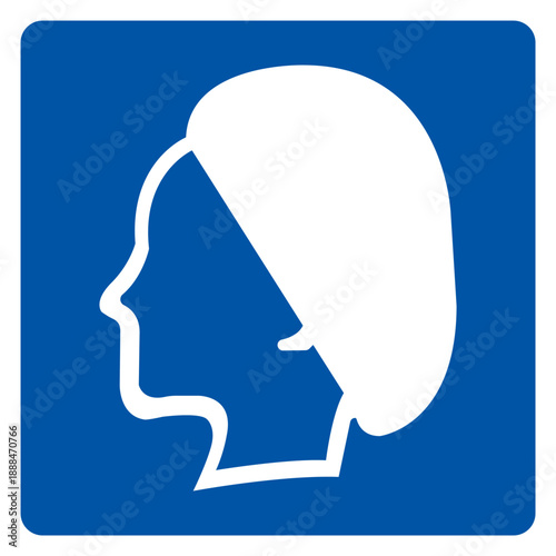 Wear Hair Net Symbol Sign, Vector Illustration, Isolate On White Background Label.EPS10