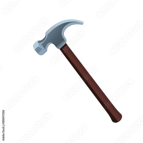 Wallpaper Mural A silver and brown claw hammer isolated on a black background Torontodigital.ca