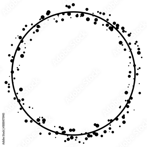 Collection of Hand-Drawn Grunge Circle Frames and Rough Ink Rings	