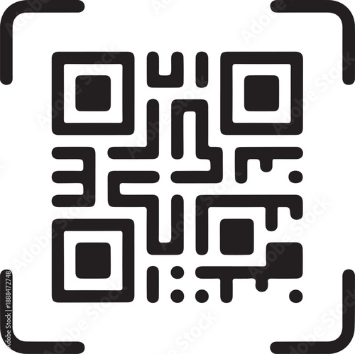 QR code symbol for scanning and encoding information digitally online quickly