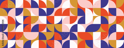 bright curved seamless pattern abstract geometric mid