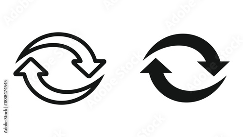 Refresh and reload icons in two different styles