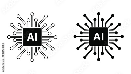 Artificial intelligence chip logo design