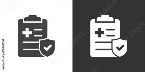 Employee Health Insurance icon. Solid glyph series icon
