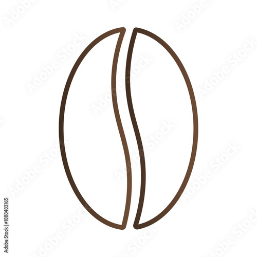 Minimalist Coffee Bean Line Drawing for Food and Drink Concept