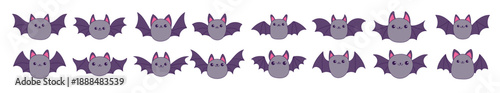 cute bat clipart design illustration 