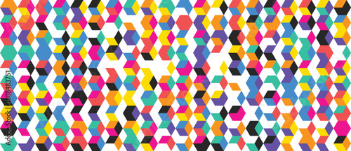 Realistic three dimensional hexagonal cube seamless pattern featuring precise geometry depth illusion and modern structure perfect for digital backgrounds and surface decoration