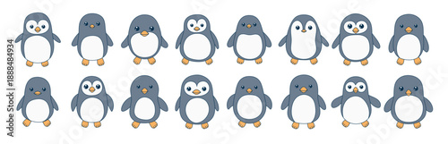 cute penguin clipart design illustration