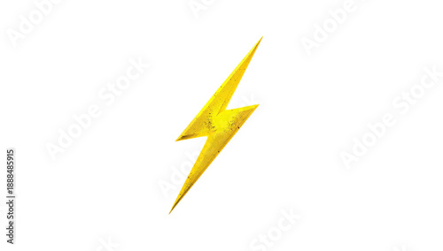 Free Download Vibrant and bright yellow electrical lightning bolt symbol isolated on a clean white background, representing power, energy, and speed - GFXLoad