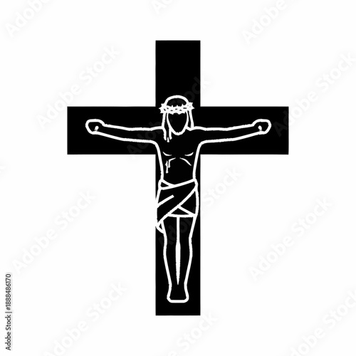 Jesus Christ on the Cross Illustration.