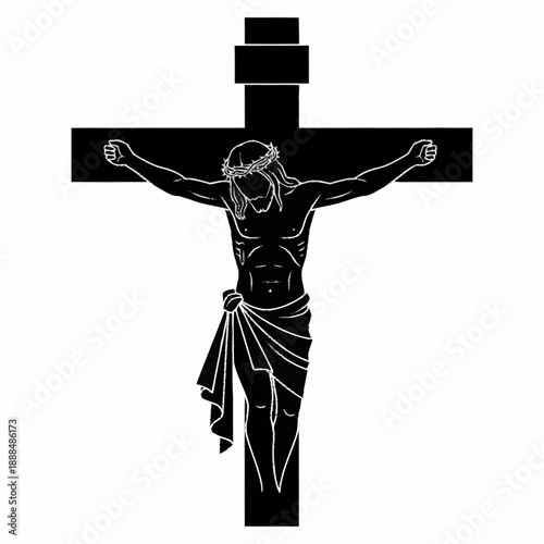Jesus Christ on the Cross Illustration.