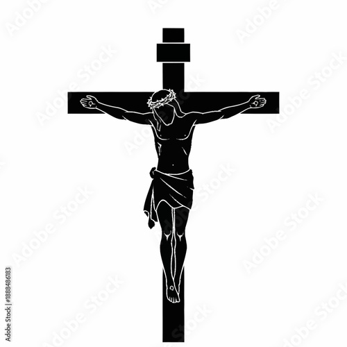 Jesus Christ on the Cross Illustration.