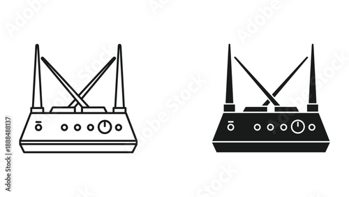 WiFi Router Vector Illustration for Broadband Connectivity