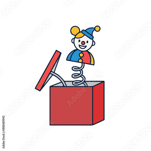 Clown Toy Pocket Spring and Gift Box