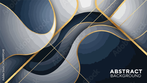 Stylish abstract background with gold lines