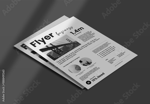 US Letter Poster Mockup Layout