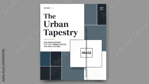 Urban design book cover with geometric patterns