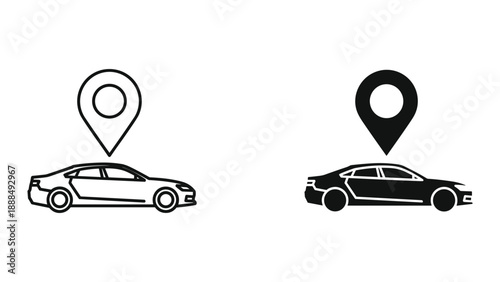 Car location tracking with map pin