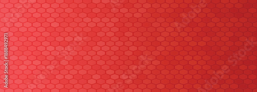 Geometric red abstract background with hexagons.