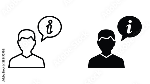 Information exchange between two people illustrated