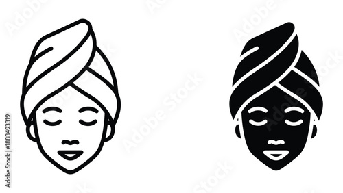 Serene spa facial illustration for relaxation