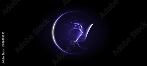 neon futuristic 3d sphere of blue purple glowing digital waves particles future technology concept engineering science abstract energy orb data innovations abstract blue backgx ray image of human head