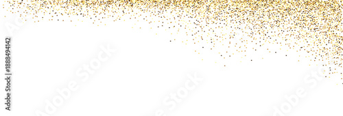 golden glitter frame background sparkling small confetti