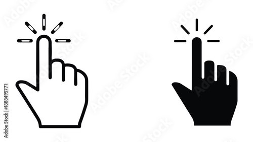 Click here hand icon illustration