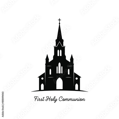 First Holy Communion Church Silhouette