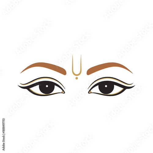 Eyes of a Indian Goddess with Tilak