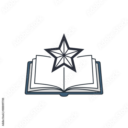 Open Book with Star Emblem