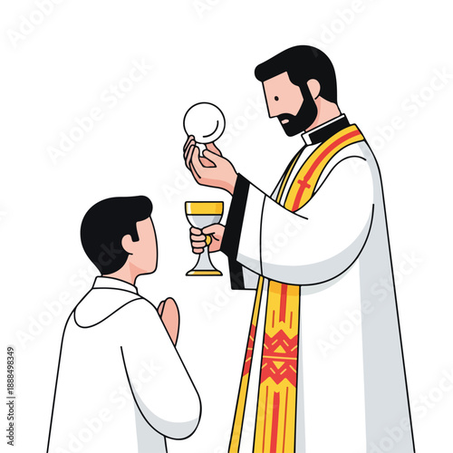 Priest Blessing Ceremony with Communion