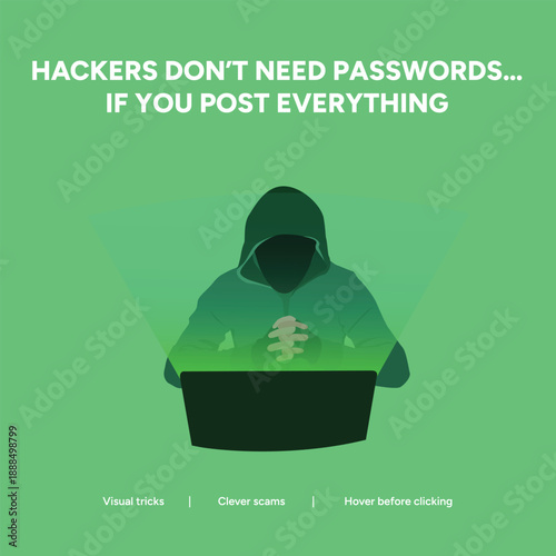 Hacker in a Hoodie at a Laptop Representing Social Engineering and Information Privacy Risks