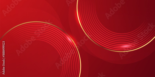 red background design With luxurious effect elements Vector illustration