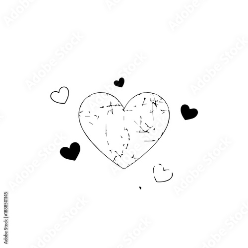 Delicate heart jewelry Vector