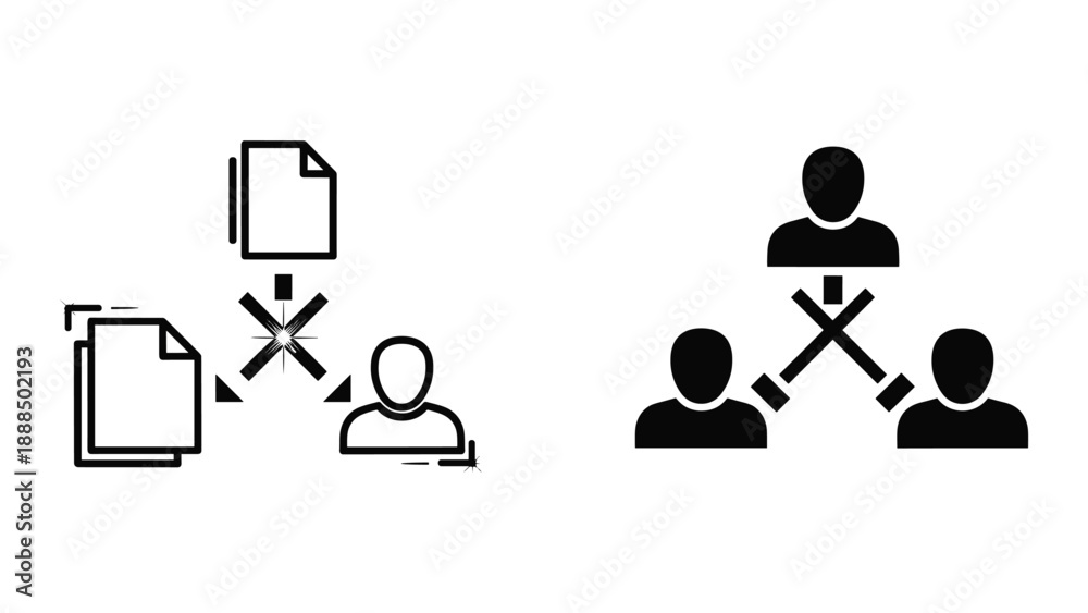 Obraz premium Data and user access denied