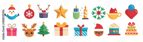 holiday and event icon set collection illustration